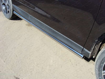 Пороги труба 60 мм ТСС для Subaru Forester SJ 2013-2016