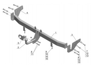 ТСУ Фаркоп Avtos на Hyundai Solaris № HY 23